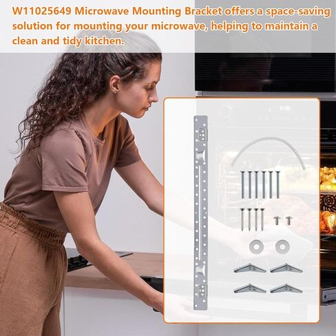 استبدال لوحة تركيب الميكروويف W11025649 لدوامة المطبخ المعونة Amana Maytag دعامة تثبيت الميكروويف تحل محل 4545957 AP6245752 PS12074431 W10440498 in Saudi Arabia