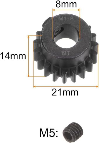 UXCELL MOD 1 19T PINION GEAR 8MM تجويف الصلب الحاف in Saudi Arabia