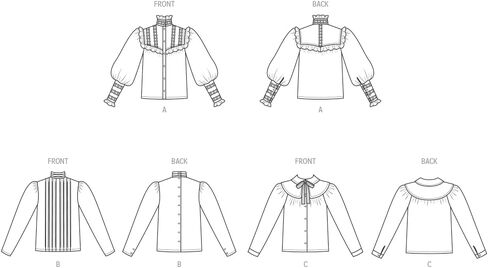 McCall's M8620A Easy-to-Make Misses' Buttoned Blouses Sewing Pattern Packet by Laura Ashley, Design Code M8620, Sizes 6-8-10-12-14 in Saudi Arabia