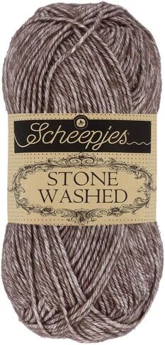 Scheepjes Stone Washed Yarn 50 g Ball - 829 Obsidian Cotton-Acrylic Blend in Saudi Arabia