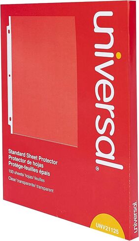 Universal 21125 Top-Load Poly Sheet Protectors, Standard, Letter, Clear, 100/Box in Saudi Arabia