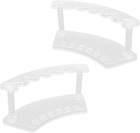 2PCS PEN DISPLAY STAND ، 6 فتحة شاشة عرض القلم الصافية حامل القلم أكريليك حامل الرف الحواجب تنظيم تخزين الفرش in Kuwait