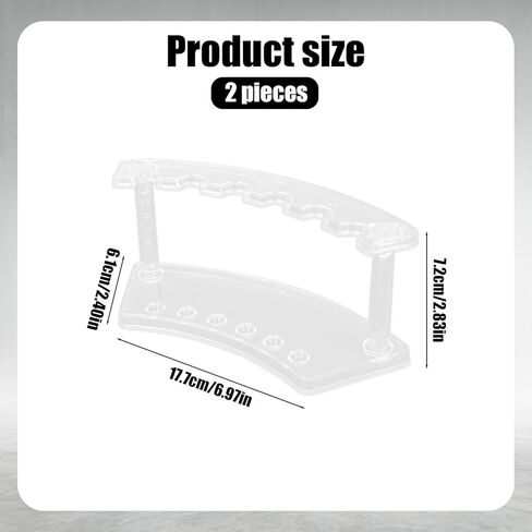 2PCS PEN DISPLAY STAND ، 6 فتحة شاشة عرض القلم الصافية حامل القلم أكريليك حامل الرف الحواجب تنظيم تخزين الفرش in Kuwait