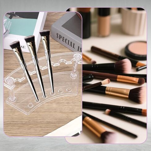 2PCS PEN DISPLAY STAND ، 6 فتحة شاشة عرض القلم الصافية حامل القلم أكريليك حامل الرف الحواجب تنظيم تخزين الفرش in Kuwait