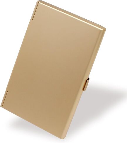 Zorfeter 2 Pack Professional Business Card Card ، منظم بطاقات الائتمان الألمنيوم Slim ، حامل بطاقة الأعمال المعدنية للرجال والنساء (الذهب) in Saudi Arabia