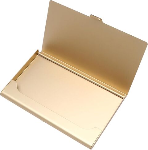 Zorfeter 2 Pack Professional Business Card Card ، منظم بطاقات الائتمان الألمنيوم Slim ، حامل بطاقة الأعمال المعدنية للرجال والنساء (الذهب) in Saudi Arabia