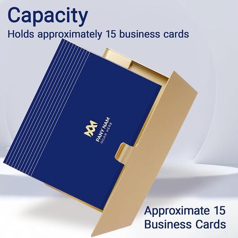 Zorfeter 2 Pack Professional Business Card Card ، منظم بطاقات الائتمان الألمنيوم Slim ، حامل بطاقة الأعمال المعدنية للرجال والنساء (الذهب) in Saudi Arabia