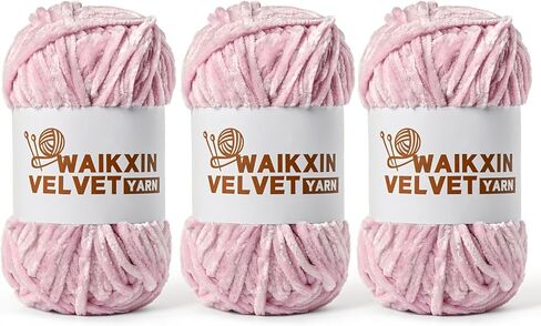 Chunky Chenille Yarn for Crocheting, Baby Yarn for Crocheting Soft, Plush Velvet Yarns, 100g (87.4 yds) Fluffy Yarn for Crochet Amigurumi (Orange) in Kuwait
