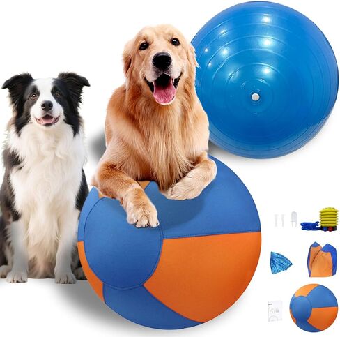 Herding Ball for Dogs, 18'' Durable Waterproof Jolly Ball for Dogs, Dog Training Toy for Medium & Large Breeds, Large Dog Toys for Collie, Australian Shepherd, and All Herding Breeds in Saudi Arabia