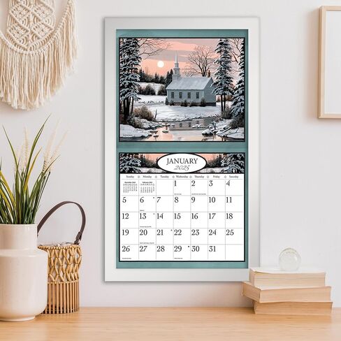 Lang Companies, Country Churches 2026 Wall Calendar by Bill Saunders, 13.4'' X 12'', 12-Month Calendar with Stapled Binding in Saudi Arabia