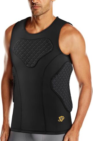 TUOY Padded Sleeveless Shirt Rib Protector Compression Protective Shirt in Kuwait