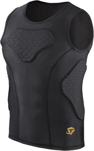 TUOY Padded Sleeveless Shirt Rib Protector Compression Protective Shirt in Kuwait
