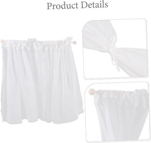 2PCS Miniature Lace Curtain for Dollhouse Mini Window Shades Sheer Curtain Tiny Doll House Accessory for Mini House Decor in Saudi Arabia