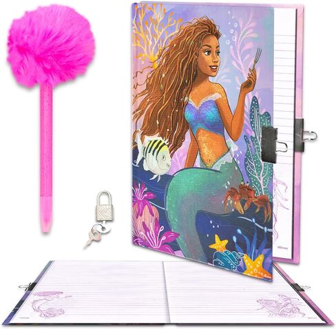 مذكرات Mermaid Little Mermaid وقلم - حزمة مع مجلة Little Mermaid ، الملصقات ، المزيد | مذكرات حورية البحر الصغيرة للفتيات in Saudi Arabia
