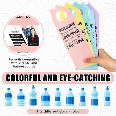 100 PCS Open House House Bottle Bottle Tags for Real Estate Agent Foundies Bottle Bottle Signs Signs Real Estate Label Gifts for Agent Favors Supplies ، 3.15 × 9.25 inch in Saudi Arabia