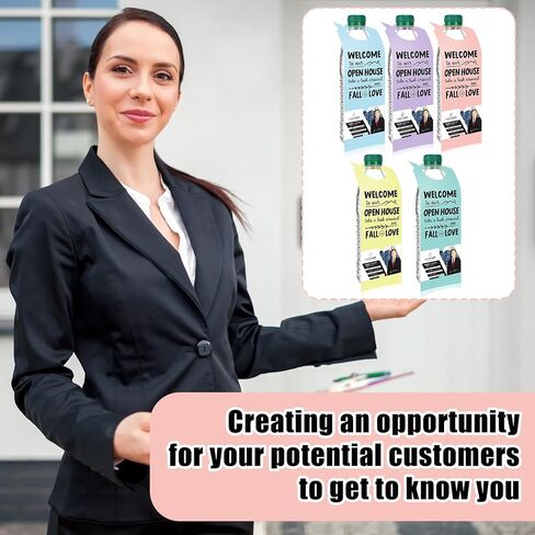 100 PCS Open House House Bottle Bottle Tags for Real Estate Agent Foundies Bottle Bottle Signs Signs Real Estate Label Gifts for Agent Favors Supplies ، 3.15 × 9.25 inch in Saudi Arabia