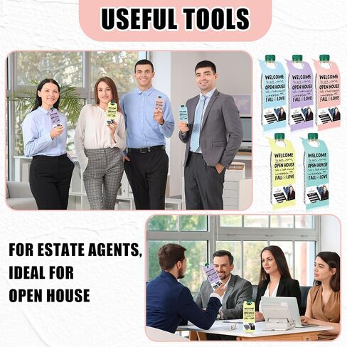 100 PCS Open House House Bottle Bottle Tags for Real Estate Agent Foundies Bottle Bottle Signs Signs Real Estate Label Gifts for Agent Favors Supplies ، 3.15 × 9.25 inch in Saudi Arabia