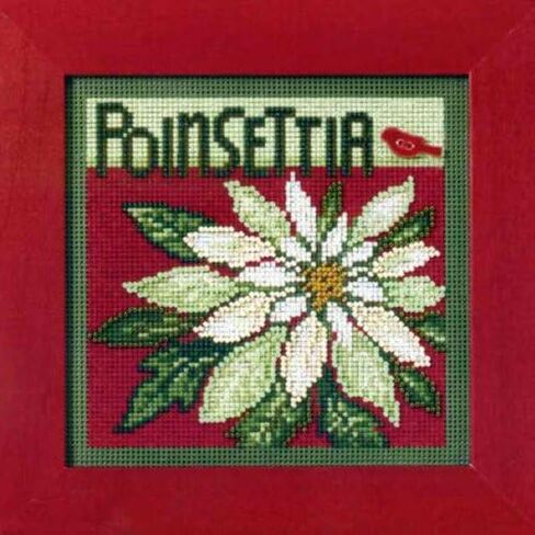 Poinsettia Beaded Counted Cross Stitch Christmas Kit Mill Hill MH14-9301 Buttons & Beads 2009 Winter in Saudi Arabia