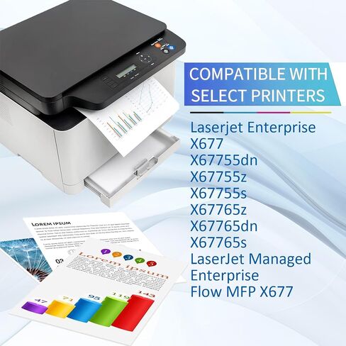 W9270MC Toner Cartridge Compatible for HP W9270MC W9271MC W9273MC W9272MC Toner Cartridges for HP Laserjet Enterprise X677 X67755dn X67755z X67755s X67765z Printers Magenta in Saudi Arabia
