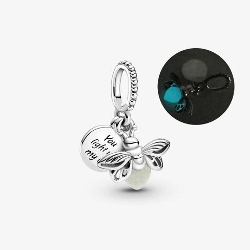 Gold Bee Sparkling Dangle Charm Fit Women Bracelet Necklaces Fashion Gifts 925 Sterling Silver DIY Jewelry in Saudi Arabia