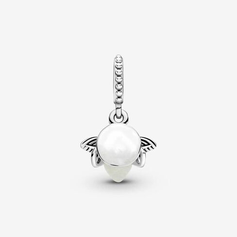 Gold Bee Sparkling Dangle Charm Fit Women Bracelet Necklaces Fashion Gifts 925 Sterling Silver DIY Jewelry in Saudi Arabia