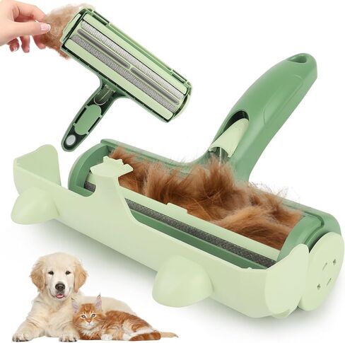 Roller Pet Hair Remover - Cat and Dog Hair Remover for Furniture, Couch, Carpet, Clothing and Bedding - Portable, Multi-Surface Fur Removal Tool，pet Hair Removal Glove，pet Hair Remover for Laundry. in Saudi Arabia
