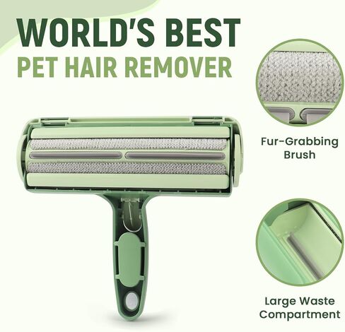 Roller Pet Hair Remover - Cat and Dog Hair Remover for Furniture, Couch, Carpet, Clothing and Bedding - Portable, Multi-Surface Fur Removal Tool，pet Hair Removal Glove，pet Hair Remover for Laundry. in Saudi Arabia