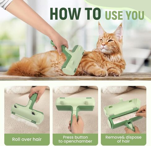 Roller Pet Hair Remover - Cat and Dog Hair Remover for Furniture, Couch, Carpet, Clothing and Bedding - Portable, Multi-Surface Fur Removal Tool，pet Hair Removal Glove，pet Hair Remover for Laundry. in Saudi Arabia