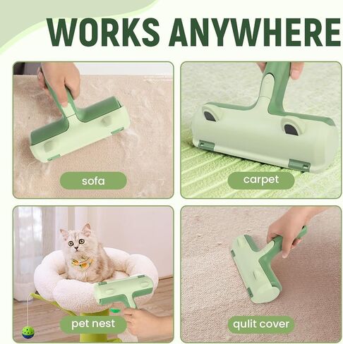 Roller Pet Hair Remover - Cat and Dog Hair Remover for Furniture, Couch, Carpet, Clothing and Bedding - Portable, Multi-Surface Fur Removal Tool，pet Hair Removal Glove，pet Hair Remover for Laundry. in Saudi Arabia