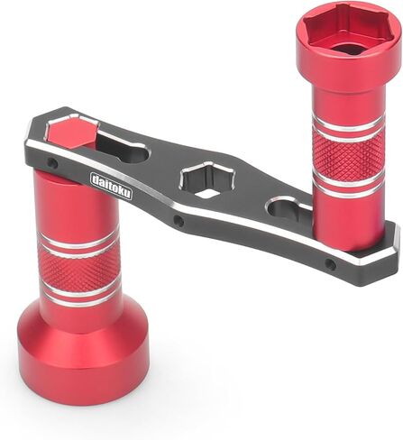 daitoku Interchangeable 17mm & 24mm Wheel Hex Nut Socket Sleeve Wrench for 1/6 1/8 1/10 RC Crawler Car Buggy - Red in Saudi Arabia