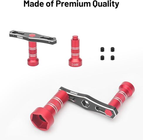 daitoku Interchangeable 17mm & 24mm Wheel Hex Nut Socket Sleeve Wrench for 1/6 1/8 1/10 RC Crawler Car Buggy - Red in Saudi Arabia