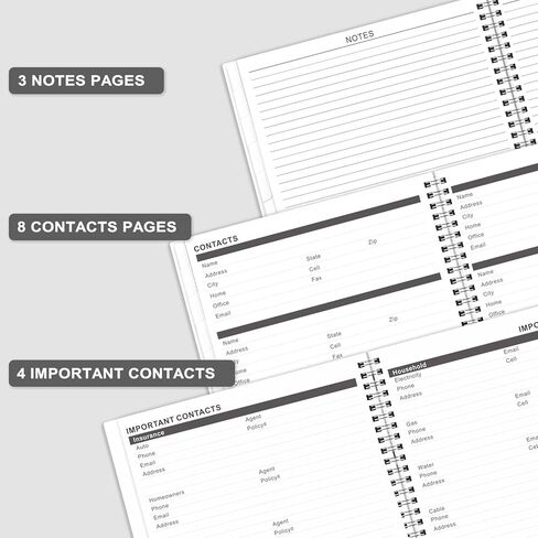 2025-2028 Monthly Planner/Calendar - JUL 2025 - JUN 2028, 3 Year Monthly Planner 2025-2028, 9'' x 11'', 36 Monthly Tabs, 2-Side Pocket, Grey in Saudi Arabia