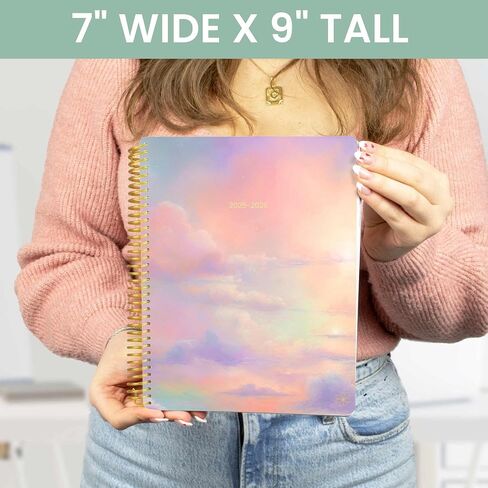 Daisy by bloom daily planners 2025-2026 Academic Year Student Planner (July 2025 - July 2026) - Elementary Through Middle School Calendar Agenda Book - 7" x 9" - Cotton Candy Clouds in Saudi Arabia