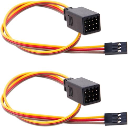 Zorza 2PCS Servo Splitter Cable 1-to-4 Y Harness يؤدي إلى سلك الخائن لطائرات RC Cars Airplanes لمستقبل Servo ESC و Cannel in Kuwait