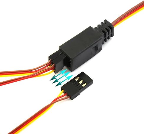 Zorza 2PCS Servo Splitter Cable 1-to-4 Y Harness يؤدي إلى سلك الخائن لطائرات RC Cars Airplanes لمستقبل Servo ESC و Cannel in Kuwait