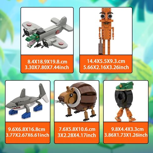 5 في 1 ألعاب البكر | 720 قطعة لبنات البكر الإيطالية | Tralalero Tralala & Tung Tung Sahur Meme Meme Kit | أعمار 6+ مجموعة البناء STEM ، ديكور المكتب هدية (صندوق هدايا) in Kuwait