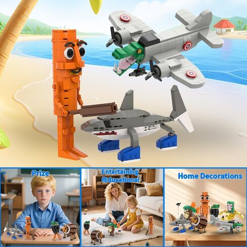 5 في 1 ألعاب البكر | 720 قطعة لبنات البكر الإيطالية | Tralalero Tralala & Tung Tung Sahur Meme Meme Kit | أعمار 6+ مجموعة البناء STEM ، ديكور المكتب هدية (صندوق هدايا) in Kuwait