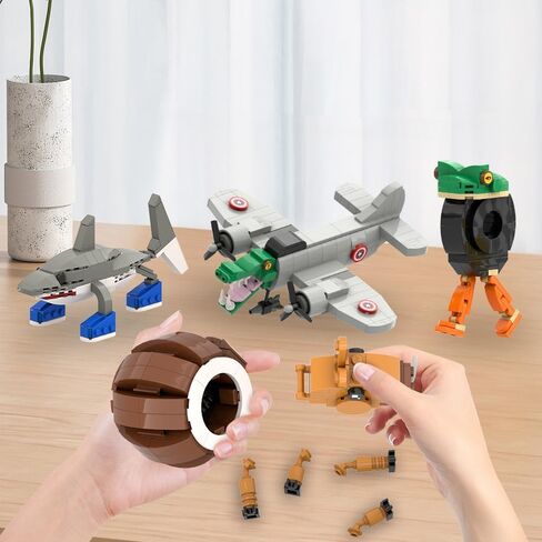 5 في 1 ألعاب البكر | 720 قطعة لبنات البكر الإيطالية | Tralalero Tralala & Tung Tung Sahur Meme Meme Kit | أعمار 6+ مجموعة البناء STEM ، ديكور المكتب هدية (صندوق هدايا) in Kuwait