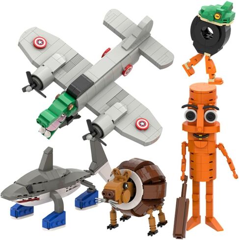 5 في 1 ألعاب البكر | 720 قطعة لبنات البكر الإيطالية | Tralalero Tralala & Tung Tung Sahur Meme Meme Kit | أعمار 6+ مجموعة البناء STEM ، ديكور المكتب هدية (صندوق هدايا) in Kuwait