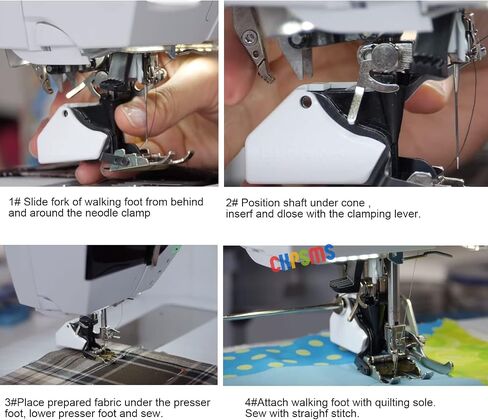CKPSMS Brand - #P60443D 1SET Three Changeable Sole Walking Foot + Seam Guide Compatible with/Replacement for Bernina Brand Active Aurora Virtuosa Artista Sewing Machine in Saudi Arabia