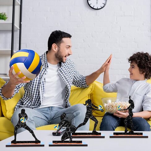 6 أجهزة كمبيوتر مثقفة للكرة الطائرة ، أفضل ديكورات ، مركزية لاعب كرة الطائرة الخشبية لاعب ظيل صورة مع هدايا ديكور عيد ميلاد قابلة للانفصال عن الحفلات الرياضية للمشجعين لوازم الحفلات الرياضية الرياضية in Kuwait