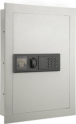 في الجدار آمن - المنزل أو الأعمال الآمنة مع لوحة المفاتيح ومفاتيح التجاوز اليدوي - يحمي النقد والمجوهرات وجوازات السفر والمزيد من الخزانات الباراجون (كريم) in Kuwait