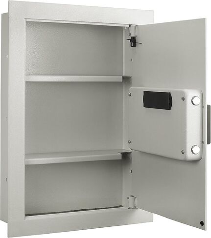 في الجدار آمن - المنزل أو الأعمال الآمنة مع لوحة المفاتيح ومفاتيح التجاوز اليدوي - يحمي النقد والمجوهرات وجوازات السفر والمزيد من الخزانات الباراجون (كريم) in Kuwait