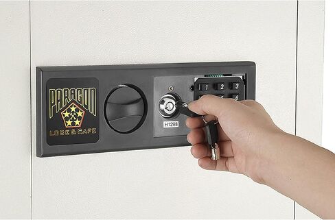 في الجدار آمن - المنزل أو الأعمال الآمنة مع لوحة المفاتيح ومفاتيح التجاوز اليدوي - يحمي النقد والمجوهرات وجوازات السفر والمزيد من الخزانات الباراجون (كريم) in Kuwait