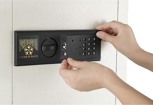 في الجدار آمن - المنزل أو الأعمال الآمنة مع لوحة المفاتيح ومفاتيح التجاوز اليدوي - يحمي النقد والمجوهرات وجوازات السفر والمزيد من الخزانات الباراجون (كريم) in Kuwait