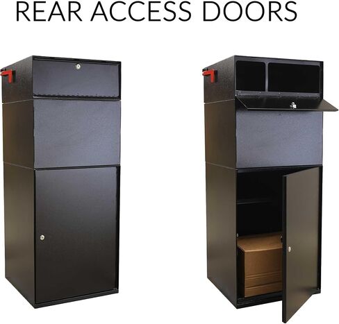 DVALT® Full Service Vault DVCS0015 Secure Curbside Mailbox/Package Drop مع Locking Letterbox (أسود) in Saudi Arabia
