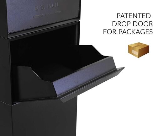 DVALT® Full Service Vault DVCS0015 Secure Curbside Mailbox/Package Drop مع Locking Letterbox (أسود) in Saudi Arabia