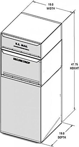 DVALT® Full Service Vault DVCS0015 Secure Curbside Mailbox/Package Drop مع Locking Letterbox (أسود) in Saudi Arabia