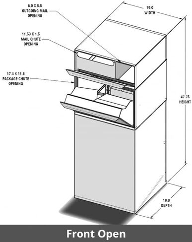 DVALT® Full Service Vault DVCS0015 Secure Curbside Mailbox/Package Drop مع Locking Letterbox (أسود) in Saudi Arabia