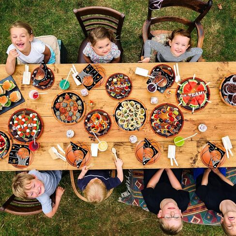 مجموعة زخارف لحفلات كرة السلة وإمدادات أعياد الميلاد - لوحات ، مناديل ، أكواب ، دوامات معلقة ، لافتة ، مائدة لمخلفات كرة السلة ، جميع الأعمار ، تخدم 24 in Kuwait